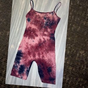Baddieville Tye-Dye Romper size Large
